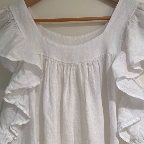 Linen Boho white dress - Picture 2 of 3